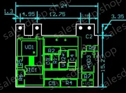 Small, safe isolated, regulated power supply switching power supply module 5V 1A Horizontal pins