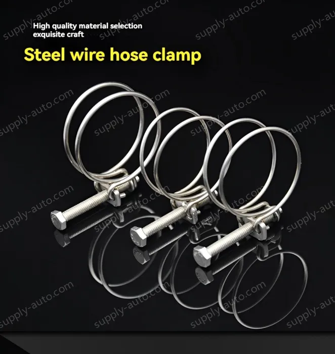 Double steel wire hose clamp 201 material 36-40*2 [wire diameter]
