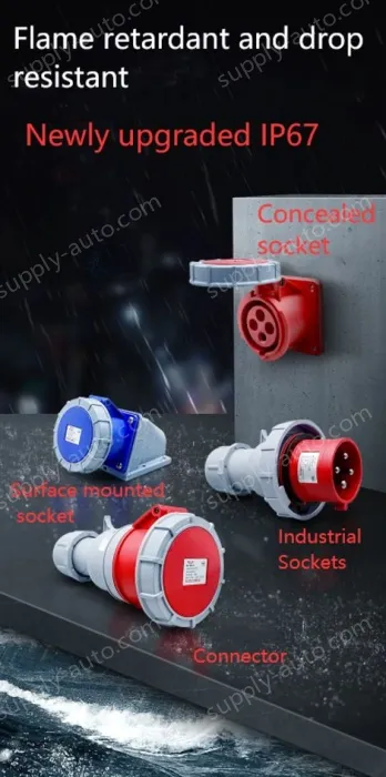 3 pole 125A concealed socket