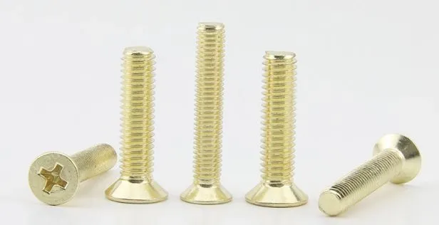 Golden Flat Head Screws M6*160