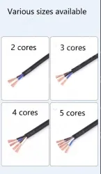 5 core 4 core 2 core sensor cable 22 AWG 5 pole