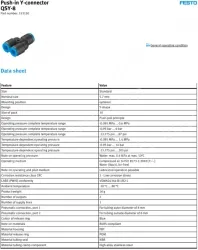 Push-in fitting QSY-8(FESTO)