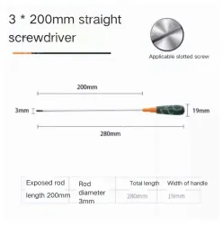 Slotted screwdriver 3*200