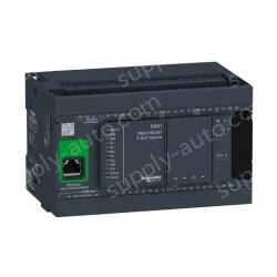 TM241CEC24T logic controller, Modicon M241, 24 IO, transistor, PNP, Ethernet, CAN master