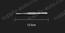 Stainless steel tweezers Straight round head (thick) 12.5cm