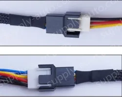 PWM two-point temperature control cooling fan extension cable 1in 2out