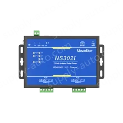 2 Ports RS485/422 Serial to 100M Ethernet Opto-isolated Server