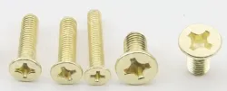 Golden Flat Head Screws M6*170