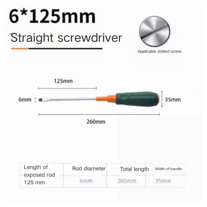 Slotted screwdriver 6*125
