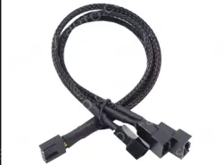 PWM three-point temperature control cooling fan extension cable 1in 3out