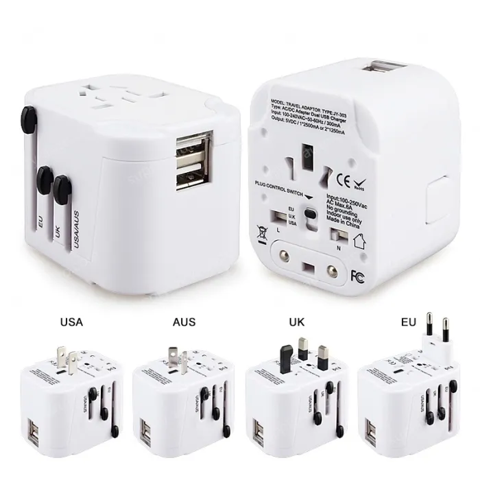 2USB travel adapte 303 KRUSB-WLG3328B