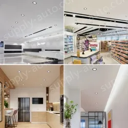 S8 downlight white + black 6W