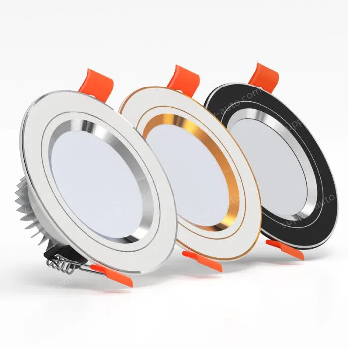 S8 downlight black + double silver 6W