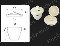 Ceramic crucibles 20ml+ lid