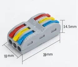 Quick terminal blocks-SPL-3 three-in, three-out color model