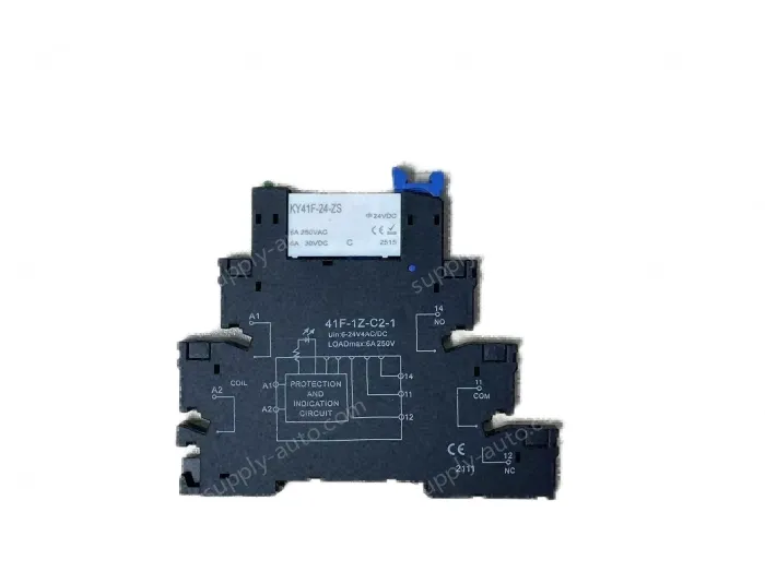 KY41F ultra-thin relay 1NO1NC/Ith: 6A 60VDC Upgraded Base
