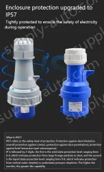 4 pole 125A exposed plug + socket