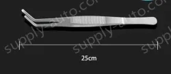 Stainless steel tweezers Curved round head (thick) 25cm