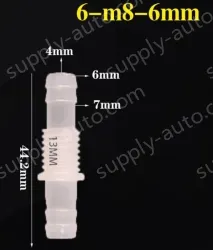 6-M8-6-Feed-through plastic connectors
