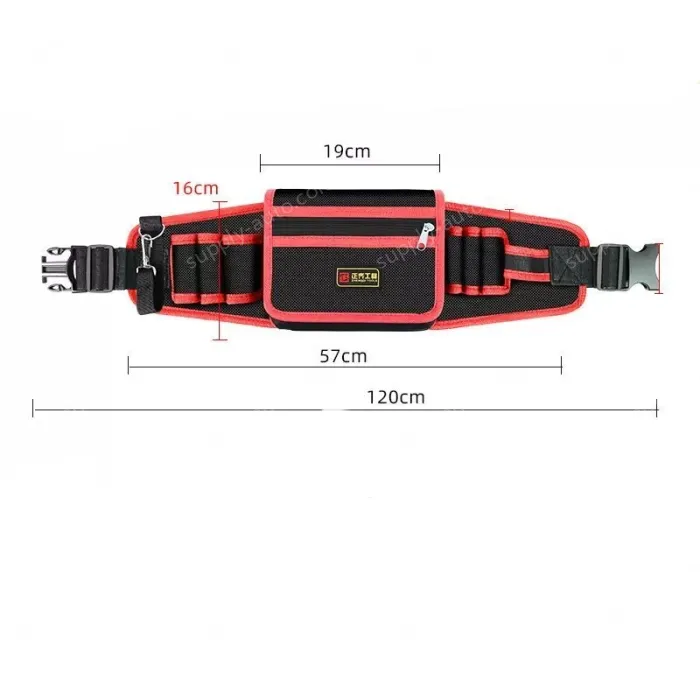 Red upgraded tool belt bag medium bag + mineral water hook