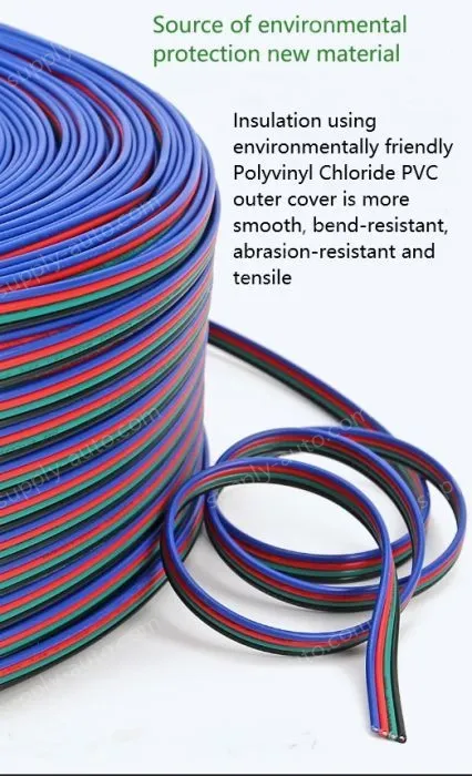 LED light connecting cable 26AWG*6 and (7/0.12TS)