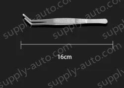 Stainless steel tweezers Curved round head (thick) 16cm