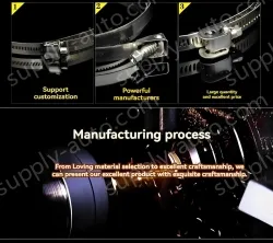 Semi-steel cross hose clamp 10-16