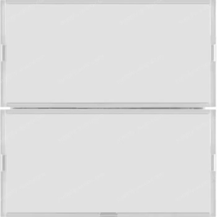 Push-button 2gang, RGB LED, int. temp. sensor, KNX - S.1/B.3/B.7, f. p.white