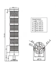 Combined warning lights NLT-90(1F)