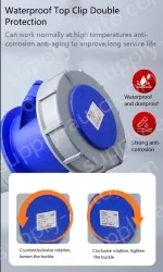 4 pole 125A connector + plug5 pole 63A connector