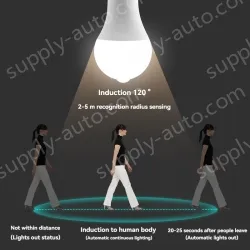 LED human body sensor light bulb-12W