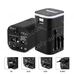 2USB travel adapter KRUSB-WLG3326B