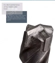 Four-pit 5 series rotary hammer drill bit 10x100x160